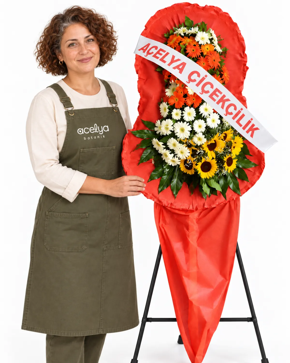 Ayçiçek ve Gerberalı Düğün&Açılış İçin Çelenk 1